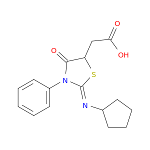 [(2z)-2-(cyclopentylimino)-4-oxo-3-phenyl-1,3-thiazolidin-5-yl]acetic acid