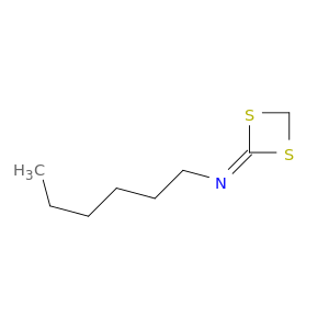 1-Hexanamine, N-1,3-dithietan-2-ylidene-