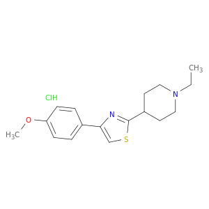 Piperidine, 1-ethyl-4-[4-(4-methoxyphenyl)-2-thiazolyl]-, hydrochloride