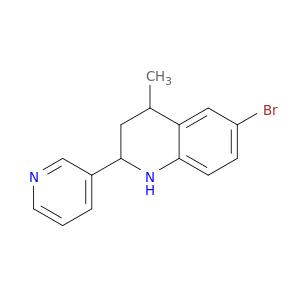 Quinoline, 6-bromo-1,2,3,4-tetrahydro-4-methyl-2-(3-pyridinyl)-
