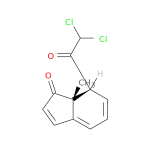 1H-Inden-1-one, 7-(dichloroacetyl)-7,7a-dihydro-7a-methyl-, trans-
