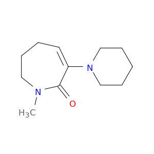 2H-Azepin-2-one, 1,5,6,7-tetrahydro-1-methyl-3-(1-piperidinyl)-