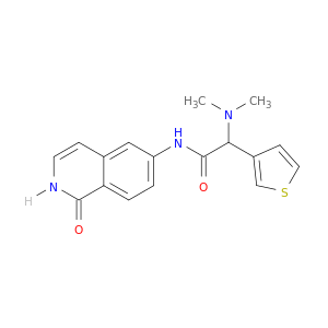 2-(二甲基氨基)-N-(1-氧代-1,2-二氢异喹啉-6-基)-2-(噻吩-3-基)乙酰胺