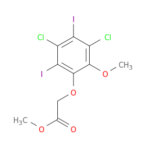 Acetic acid, (3,5-dichloro-2,4-diiodo-6-methoxyphenoxy)-, methyl ester