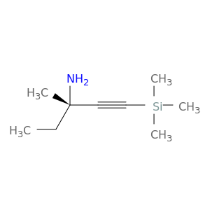 1-Pentyn-3-amine, 3-methyl-1-(trimethylsilyl)-, (S)-