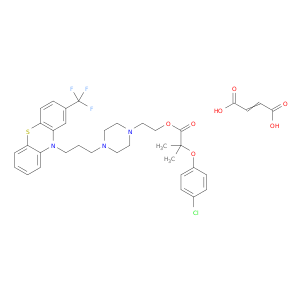 but-2-enedioic acid; 2-[4-[3-[2-(trifluoromethyl)phenothiazin-10-yl]propyl]piperazin-1-yl]ethyl 2-(4-chlorophenoxy)-2-methyl-propanoate
