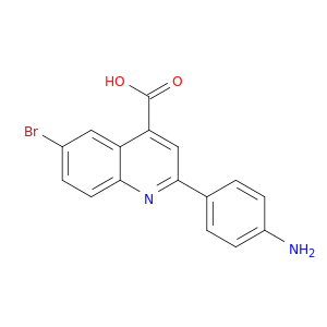 4-Quinolinecarboxylic acid, 2-(4-aminophenyl)-6-bromo-