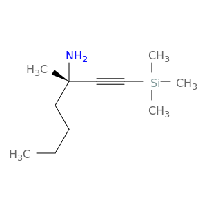 1-Heptyn-3-amine, 3-methyl-1-(trimethylsilyl)-, (S)-
