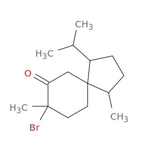Spiro[4.5]decan-7-one, 8-bromo-1,8-dimethyl-4-(1-methylethyl)-