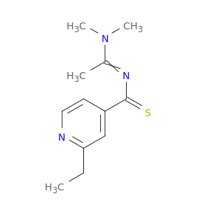 4-Pyridinecarbothioamide,N-[1-(dimethylamino)ethylidene]-2-ethyl- (9CI)