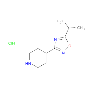 Piperidine, 4-[5-(1-methylethyl)-1,2,4-oxadiazol-3-yl]-, HCl (1:1)