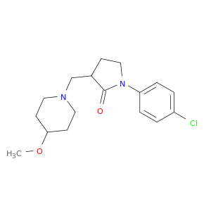 2-Pyrrolidinone, 1-(4-chlorophenyl)-3-[(4-methoxy-1-piperidinyl)methyl]-