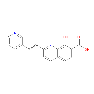 7-Quinolinecarboxylic acid, 8-hydroxy-2-[2-(3-pyridinyl)ethenyl]-