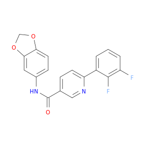 3-Pyridinecarboxamide, N-1,3-benzodioxol-5-yl-6-(2,3-difluorophenyl)-