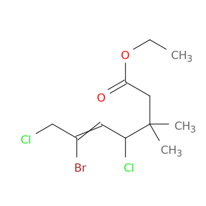 5-Heptenoic acid, 6-bromo-4,7-dichloro-3,3-dimethyl-, ethyl ester