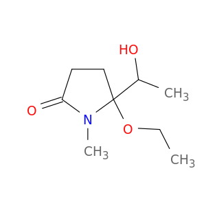 2-Pyrrolidinone, 5-ethoxy-5-(1-hydroxyethyl)-1-methyl-