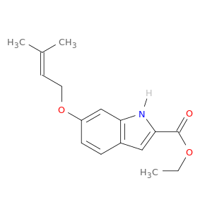 1H-Indole-2-carboxylic acid, 6-[(3-methyl-2-butenyl)oxy]-, ethyl ester