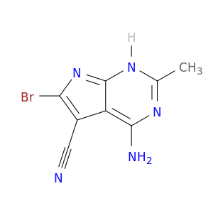 1H-Pyrrolo[2,3-d]pyrimidine-5-carbonitrile, 4-amino-6-bromo-2-methyl-