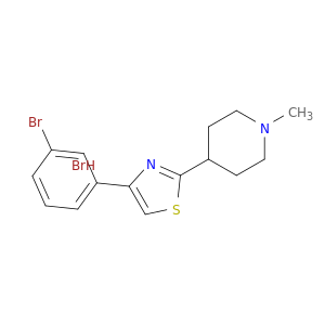 Piperidine, 4-[4-(3-bromophenyl)-2-thiazolyl]-1-methyl-, hydrobromide
