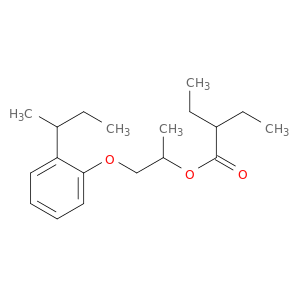 Butanoic acid,2-ethyl-, 1-methyl-2-[2-(1-methylpropyl)phenoxy]ethyl ester