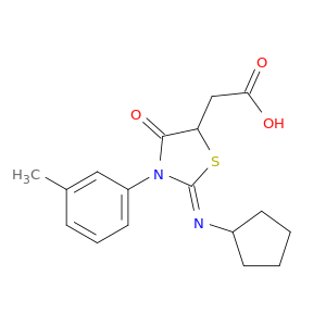 [(2z)-2-(cyclopentylimino)-3-(3-methylphenyl)-4-oxo-1,3-thiazolidin-5-yl]acetic acid