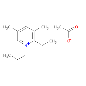 Pyridinium, 2-ethyl-3,5-dimethyl-1-propyl-, acetate