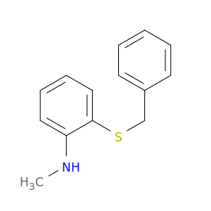 Benzenamine, N-methyl-2-[(phenylmethyl)thio]-