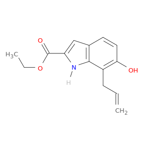 1H-Indole-2-carboxylic acid, 6-hydroxy-7-(2-propenyl)-, ethyl ester