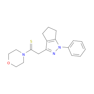 1-(morpholin-4-yl)-2-(1-phenyl-1,4,5,6-tetrahydrocyclopenta[c]pyrazol-3-yl)ethanethione