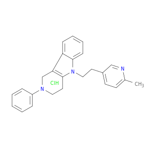 2,3,4,5-tetrahydro-5-[2-(6-methyl-3-pyridinyl)ethyl]-2-phenyl-1H-Pyrido[4,3-b]indole hydrochloride