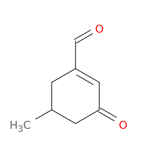 1-Cyclohexene-1-carboxaldehyde, 5-methyl-3-oxo-