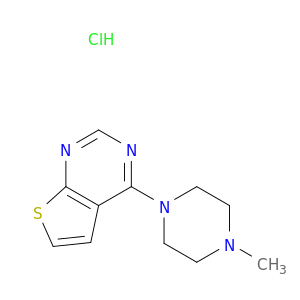 4-(4-methylpiperazin-1-yl)thieno[2,3-d]pyrimidine hydrochloride(1:1)