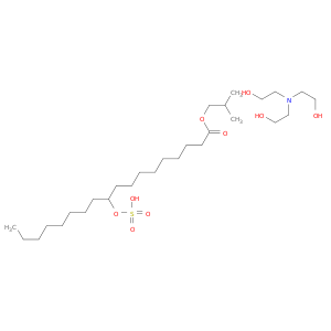 2-methylpropyl 10-(sulfooxy)octadecanoate- 2,2',2''-nitrilotriethanol(1:1)