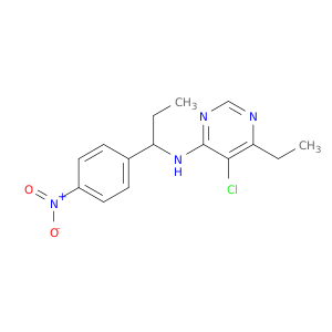 4-Pyrimidinamine, 5-chloro-6-ethyl-N-[1-(4-nitrophenyl)propyl]-