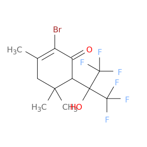 2-Cyclohexen-1-one,2-bromo-3,5,5-trimethyl-6-[2,2,2-trifluoro-1-hydroxy-1-(trifluoromethyl)ethyl]-