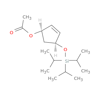 2-Cyclopenten-1-ol, 4-[[tris(1-methylethyl)silyl]oxy]-, acetate, (1R,4S)-