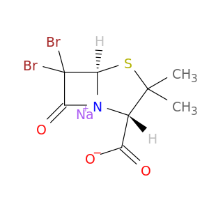 4-THIA-1-氮杂双环[3.2.0]庚烷-2-羧酸,6,6-二溴-3,3-二甲基-7-氧代-,钠盐,(2s,5r)-