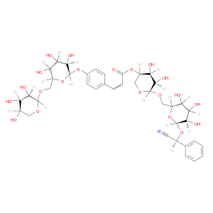 苯并乙腈,α-[[6-O-[4-o-[1-氧代-3-[4-[(6-O-β-D-甲基吡喃糖基-β-D-吡喃葡萄糖基)氧基]-2-丙烯基]-β-D-木嘧啶基]-β-D-吡喃吡喃糖基]-,[S-(E)]-
