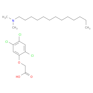 乙酸,2-(2,4,5-三氯苯氧基)-,Compd。用N,N-二甲基-1-三十二烷(1：1)
