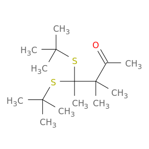 2-Pentanone, 4,4-bis[(1,1-dimethylethyl)thio]-3,3-dimethyl-