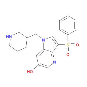 1H-Pyrrolo[3,2-b]pyridin-6-ol, 3-(phenylsulfonyl)-1-(3-piperidinylmethyl)-