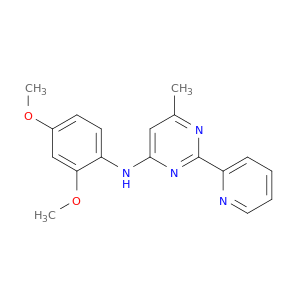 4-Pyrimidinamine, N-(2,4-dimethoxyphenyl)-6-methyl-2-(2-pyridinyl)-