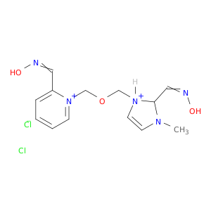 2-((HYDROXYIMINO)METHYL)-1-(((2-((HYDROXYIMINO)METHYL)-3-METHYL-1H-IMIDAZOLIUM-1-YL) METHOXY)METHYL)PYRIDINIUM CHLORIDE
