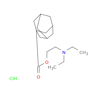 Tricyclo[3.3.1.13,7]decane-1-carboxylicacid, 2-(diethylamino)ethyl ester, hydrochloride (1:1)