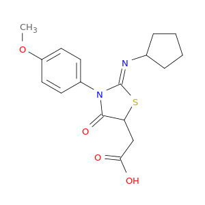 [(2z)-2-(cyclopentylimino)-3-(4-methoxyphenyl)-4-oxo-1,3-thiazolidin-5-yl]acetic acid