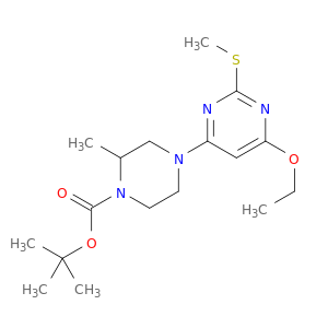 4-(6-乙氧基-2-甲基硫基-嘧啶-4-基)-2-甲基-哌嗪-1-羧酸叔丁酯