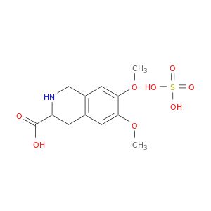 3-Isoquinolinecarboxylic acid, 1,2,3,4-tetrahydro-6,7-dimethoxy-, sulfate(1:1)