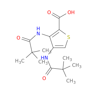2-Thiophenecarboxylic acid, 3,4-bis[(2,2-dimethyl-1-oxopropyl)amino]-