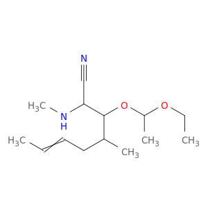 6-Octenenitrile, 3-(1-ethoxyethoxy)-4-methyl-2-(methylamino)-