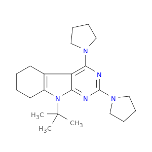 9-(1,1-二甲基乙基)-6,7,8,9-四氢-2,4-DI-1-吡咯烷基-5H-嘧啶[4,5-B]吲哚